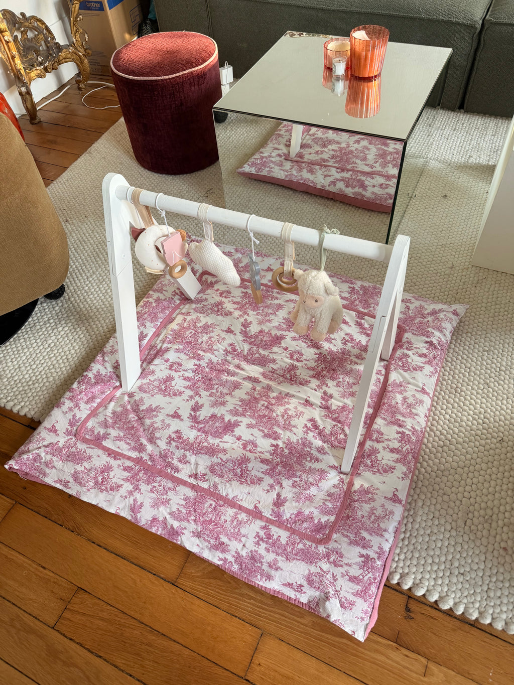 Tapis d’éveil - Coton toile de Jouy
