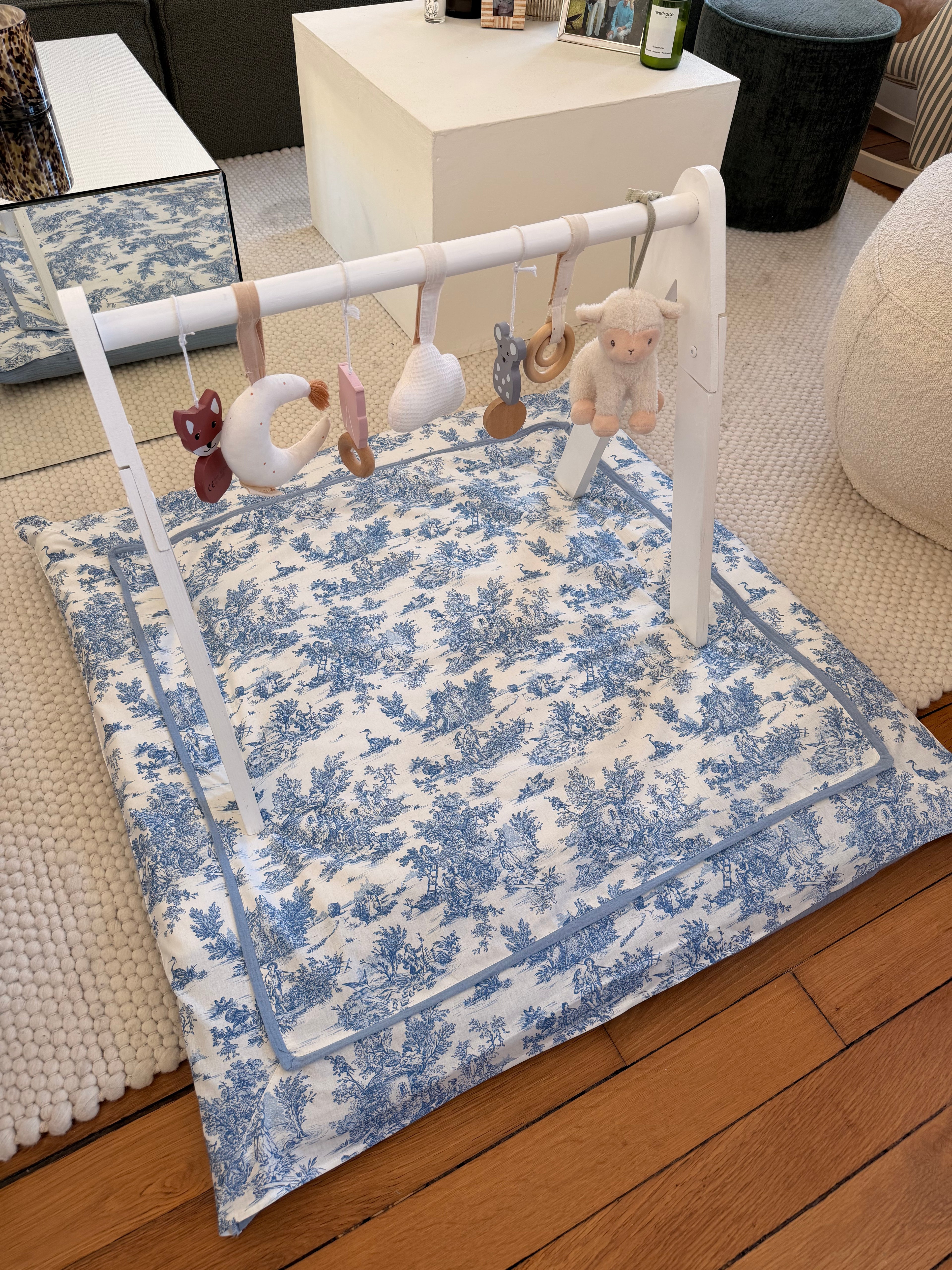 Tapis d’éveil - Coton toile de Jouy