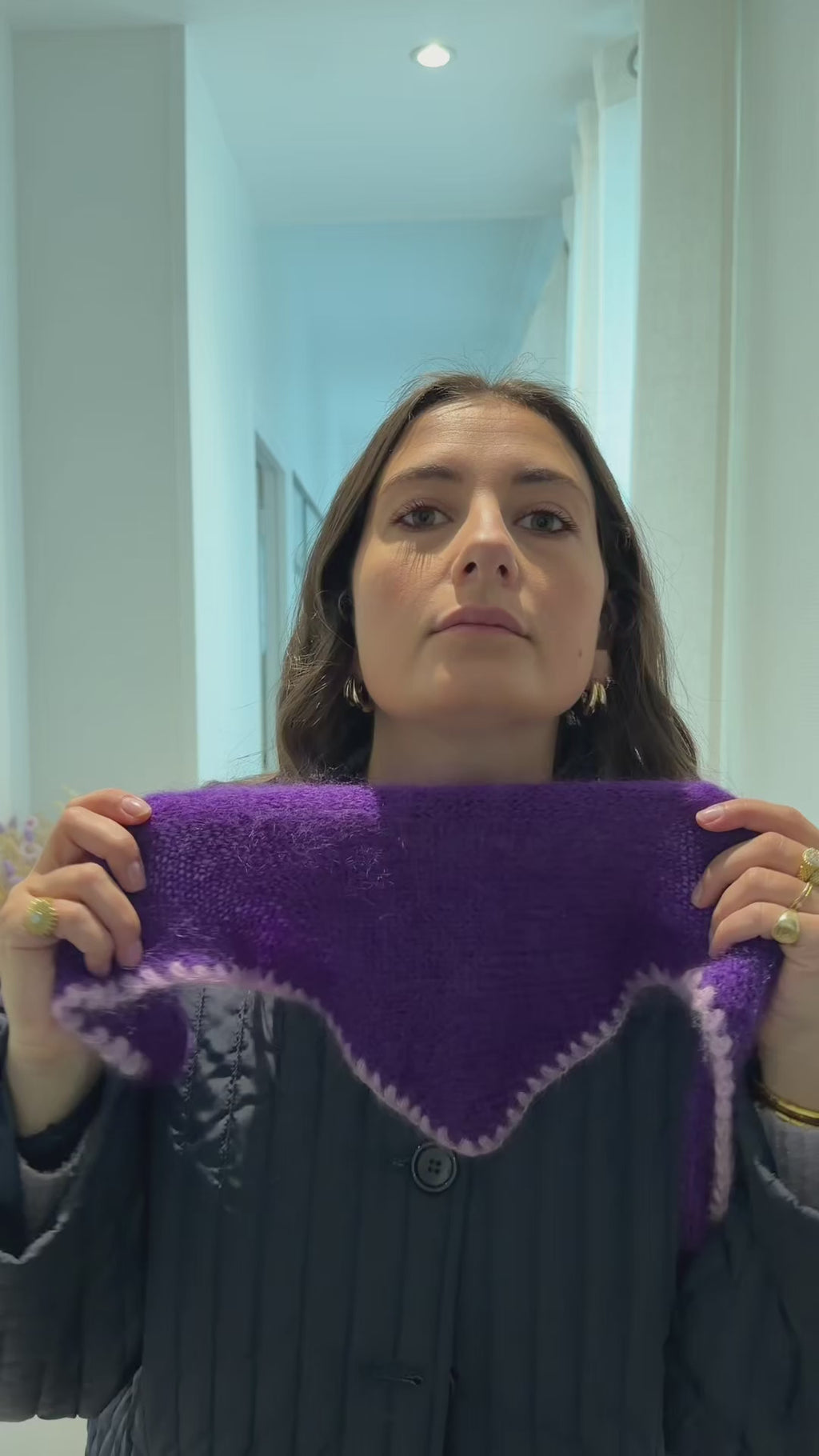 Foulard Mohair Violet & Lilas